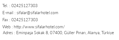 ifalar Apart Hotel telefon numaralar, faks, e-mail, posta adresi ve iletiim bilgileri